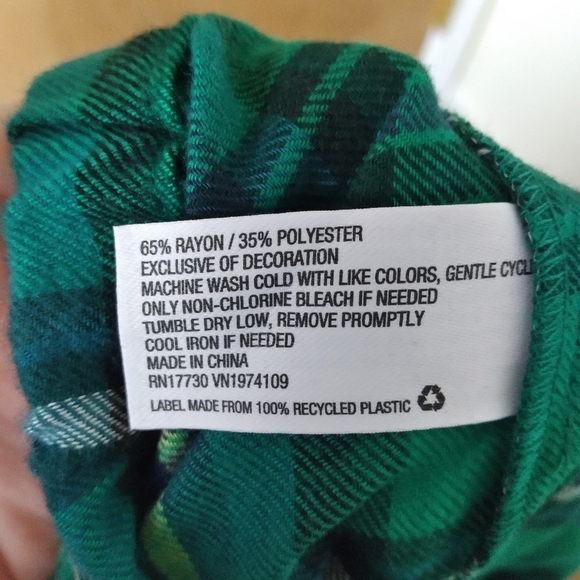 Colsie Green Plaid Flannel Drawstring Waist Pajama Shorts Size Medium New - Picture 6 of 8